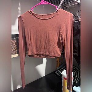 Women's Rust Long Sleeve Crop Top